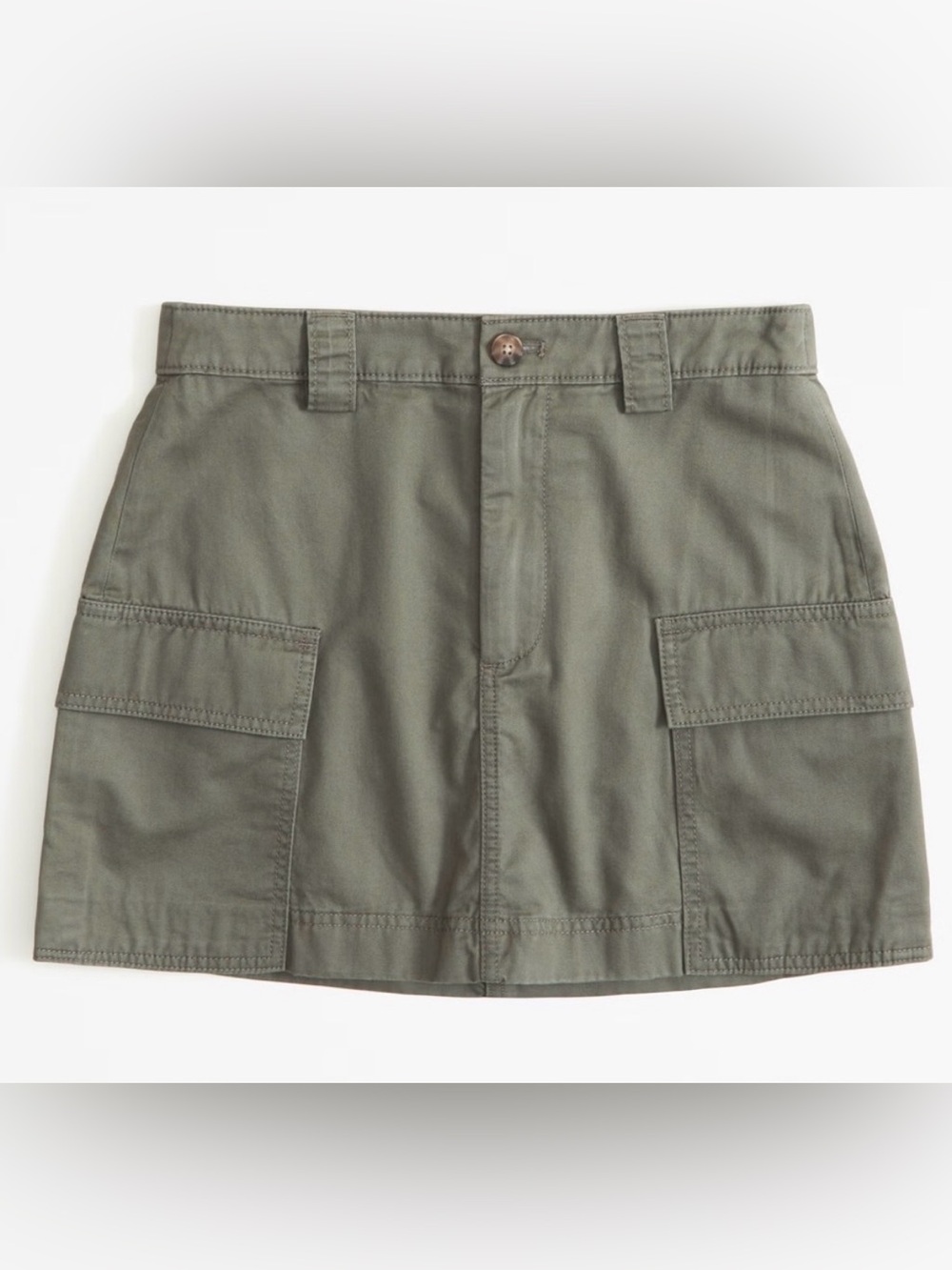 Abercrombie & Fitch Olive Green Cargo Mini Skirt